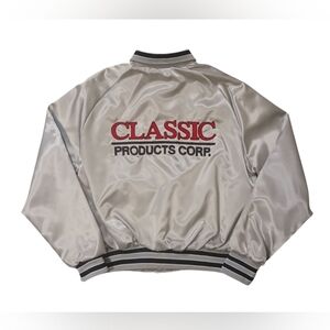 80's Bowling Varsity Satin Bomber Jacket (S)